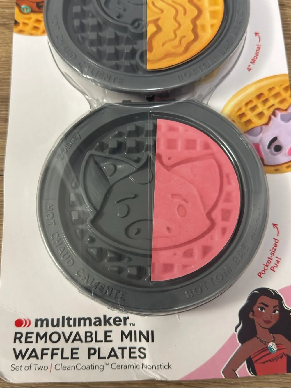 Disney Princess Moana Pink and Black Mini Waffle Maker